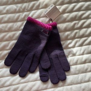 Authentic coach colorblock gloves NWT